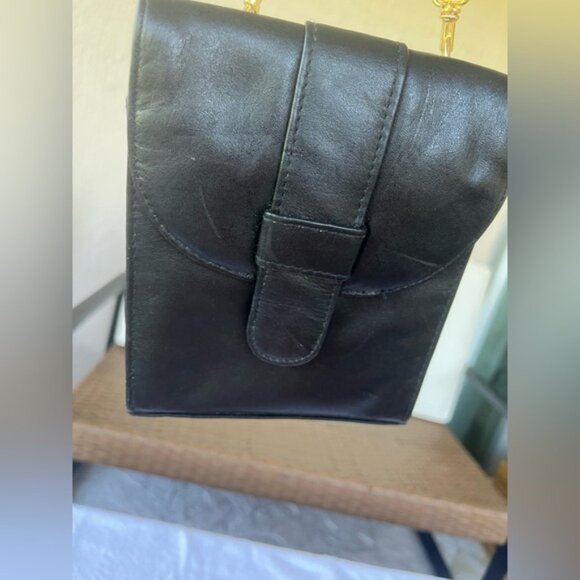 JACLYN SMITH WOMEN SHOULDER CROSSBODY HANDBAG GENUINE LEATHER SMALL BLACK - Picture 11 of 15